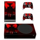 Diablo 4 decal skin sticker for Xbox Series S console with controllers