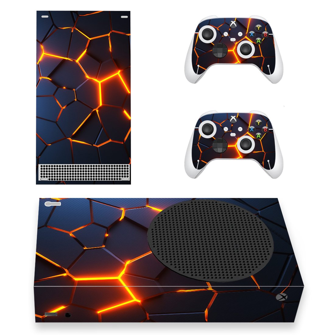 Digital Texture decal skin sticker for Xbox Series S console with controllers