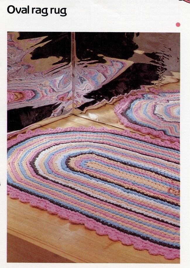 Oval Rag Rug Cavendish Crochet PATTERN/Instructions Leaflet NEW