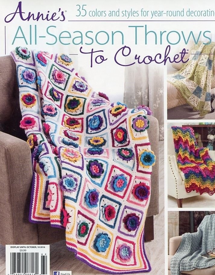 All Season Throws To Crochet 35 Designs Annie's PATTERN/Instructions ...