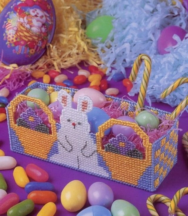 easter-bunny-basket-annie-s-plastic-canvas-pattern-instructions-leaflet-new