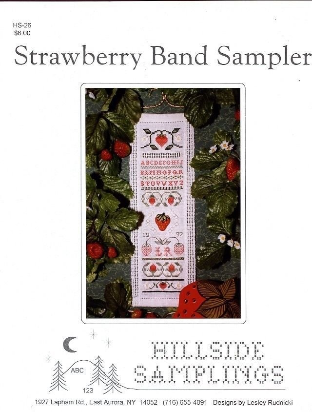 Strawberry Band Sampler Hillside Samplings Cross Stitch Pattern Leaflet