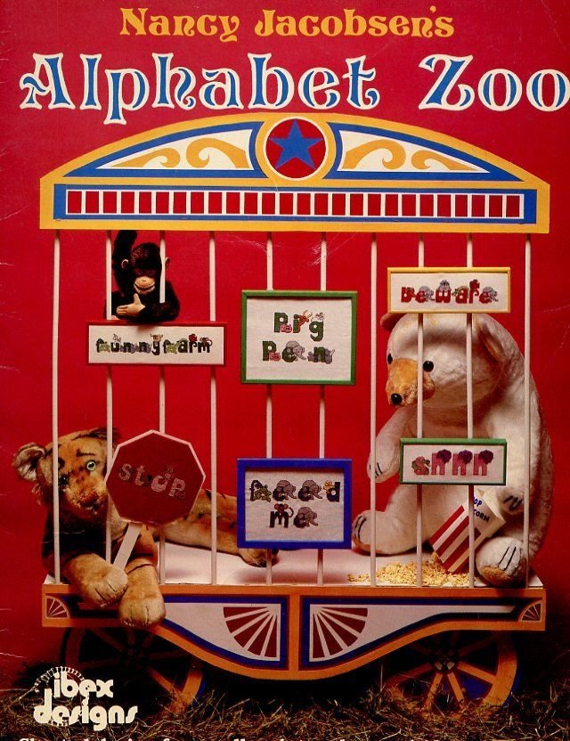 Alphabet Zoo Animal Letters Cross Stitch Pattern Leaflet 30 Days to