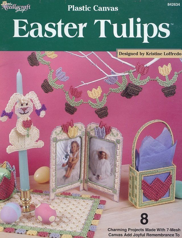 Easter Tulips 8 Designs Plastic Canvas PATTERN/INSTRUCTIONS NEW
