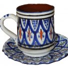 Ceramic Pottery mug cup Blue