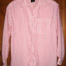 Lizsport Long-Sleeve Striped Shirt, Size L, 47" Bust, EUC
