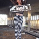 Amazing Striped Black-White Leggings