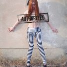 White-Black Striped Leggings