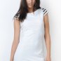 Beautiful White Mini Dress With Polka Dot Frill
