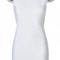 Beautiful White Mini Dress With Polka Dot Frill