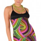 Beautiful Colorful Mini Dress With Uncovered Back