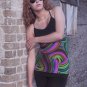 Beautiful Colorful Mini Dress With Uncovered Back