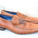 MENS MARK NASON 67228 DRAGON TAN BROWN LEATHER SLIP ON LOAFERS SHOES SZ 13 M