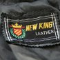 NewKing Kingleather Black Leather Bomber Jacket Coat sz M Sharp!