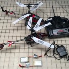F+ Series Double Blade Red 10" Helicopters RC with remote batteries charger