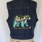 Women's Custom Denim Vest Jean Jacket Sleeveless St. Johns Bay Size L