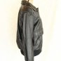 NewKing Kingleather Black Leather Bomber Jacket Coat sz S Sharp!
