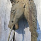 Vintage very heavy Large Cast Iron Horse Head Door Knocker Wall Mount with Ring Vintage very heavy Large Cast Iron Horse Head Door Knocker Wall Mount with Ring
