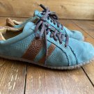 BORN Womens Two Tone Brown Teal Leather Casual Preppy Bowler Oxford Sneakers