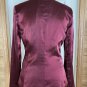 Rock & Republic Sz6 Dark Red Metallic Shiny One Button Blazer Jacket