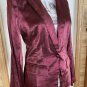 Rock & Republic Sz6 Dark Red Metallic Shiny One Button Blazer Jacket