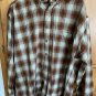 Pendleton Men's Brown Plaid Worsted Wool Button Up Shirt Size XL Sir Pendleton