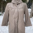 Neiman Marcus Leather Swing Coat Trench Jacket Lamb Tan Brown Sz M Neiman Marcus Leather Swing Coat Trench Jacket Lamb Tan Brown Sz M