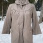 Neiman Marcus Leather Swing Coat Trench Jacket Lamb Tan Brown Sz M