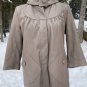 Neiman Marcus Leather Swing Coat Trench Jacket Lamb Tan Brown Sz M