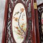 4 Panel Asian Mini Hinged Screen Detailed Geisha Girls Floral Table Art 12â tall