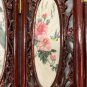 4 Panel Asian Mini Hinged Screen Detailed Geisha Girls Floral Table Art 12â tall