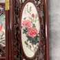 4 Panel Asian Mini Hinged Screen Detailed Geisha Girls Floral Table Art 12â tall