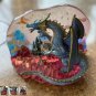 Medieval Legends Dragon With Crystal Ball Pink & Purple Miniature Statue