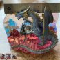 Medieval Legends Dragon With Crystal Ball Pink & Purple Miniature Statue
