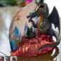 Medieval Legends Dragon With Crystal Ball Pink & Purple Miniature Statue