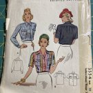 Rare Vintage 1940 McCall Pattern 3554 Misses Blouse Size 16 Bust 34” Cut