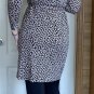 DVF Diane Von Furstenberg Navy Gold Shirt Belted Dress, 4 Women&acirc;��s