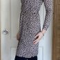 DVF Diane Von Furstenberg Navy Gold Shirt Belted Dress, 4 Women&acirc;��s