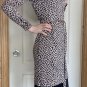 DVF Diane Von Furstenberg Navy Gold Shirt Belted Dress, 4 Women&acirc;��s