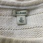 L.L. Bean Sweater Womens Size XS Ivory Knit Long Sleeve Fisherman Cozy Winter