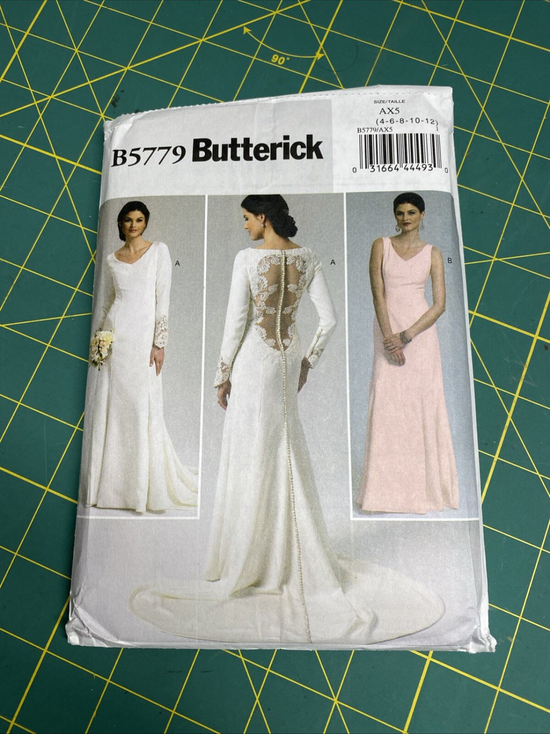 Butterick pattern B5779 Misses' Wedding Dress or Bridesmaid Dress sz 4-12 uncut