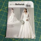 Butterick Pattern B5731 Wedding Dress Fitted Wide Skirt Size 6 - 14 Uncut