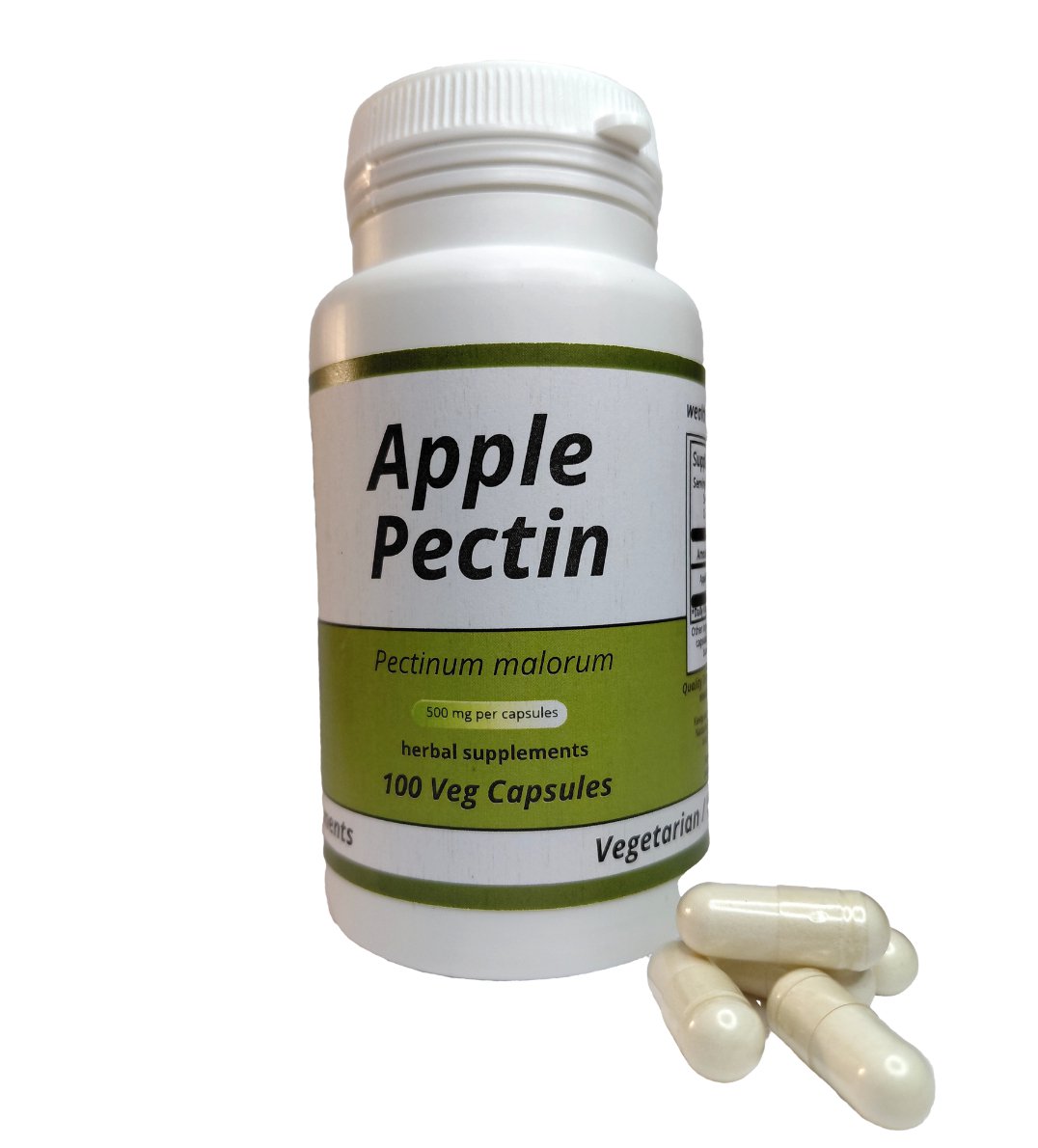 Apple Pectin  Capsules - 500 mg  100 Vegan Capsules Herbal