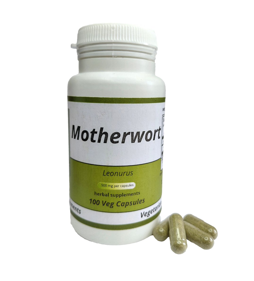 Motherwort (Leonurus )  100 Capsules - 500 mg  100 Vegan Capsules Herbal