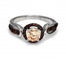 0.28 Ct Natural Diamond Halo Ring by Tanache in 10KT Gold for Women