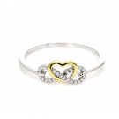 0.04 Ct Natural Diamond Heart Ring by Tanache in 10KT Gold for Women