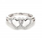 0.09 Ct Natural Diamond Heart Ring by Tanache in 10KT Gold for Women
