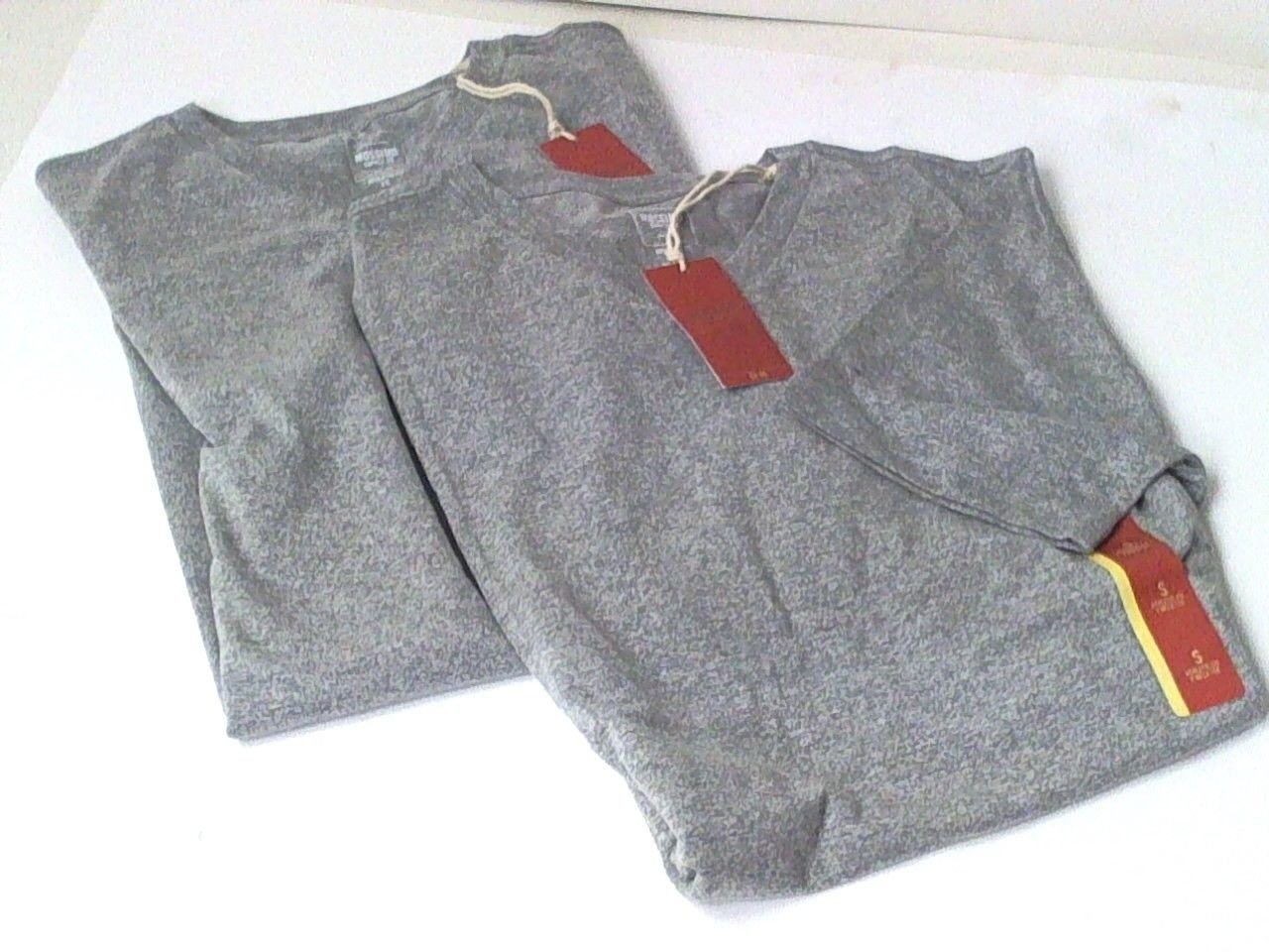 Pair Mossimo Athletic Fit Small V-Neck Tee Hardware Grey New With Tags--Two Pack