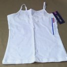 Cherokee Girls Size L 10 12 Tank Top Cami White With Silver Studs NEW
