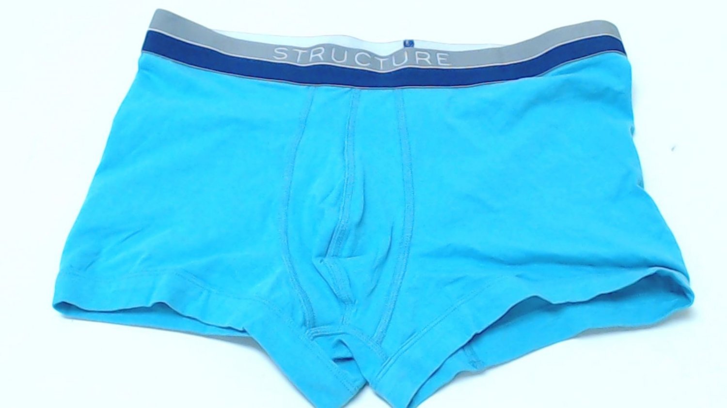 Structure Mens Performance Stretch Boxer Pouch Brief Blue Size Medium 32-34